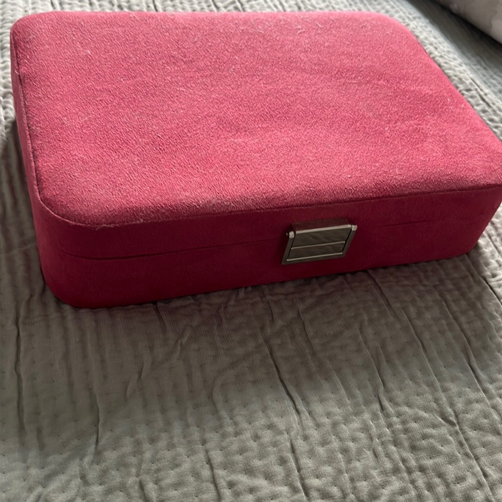 Suede covered jewelry box
